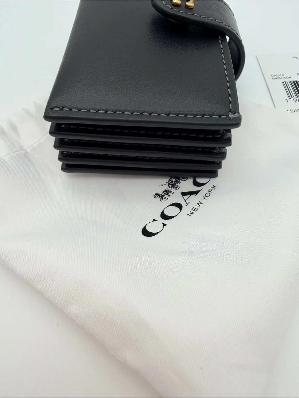 Coach leather card